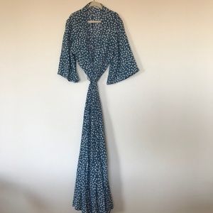 Floral print wrap dress